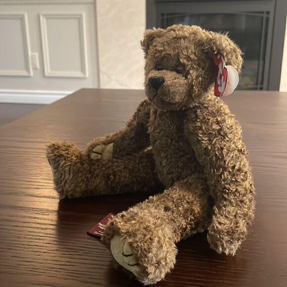 Vintage 1993 Ty Attic Treasures Tyrone the Brown Bear 13” long Excellent Condit… - Picture 2 of 9